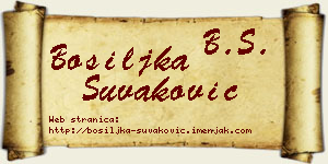 Bosiljka Šuvaković vizit kartica